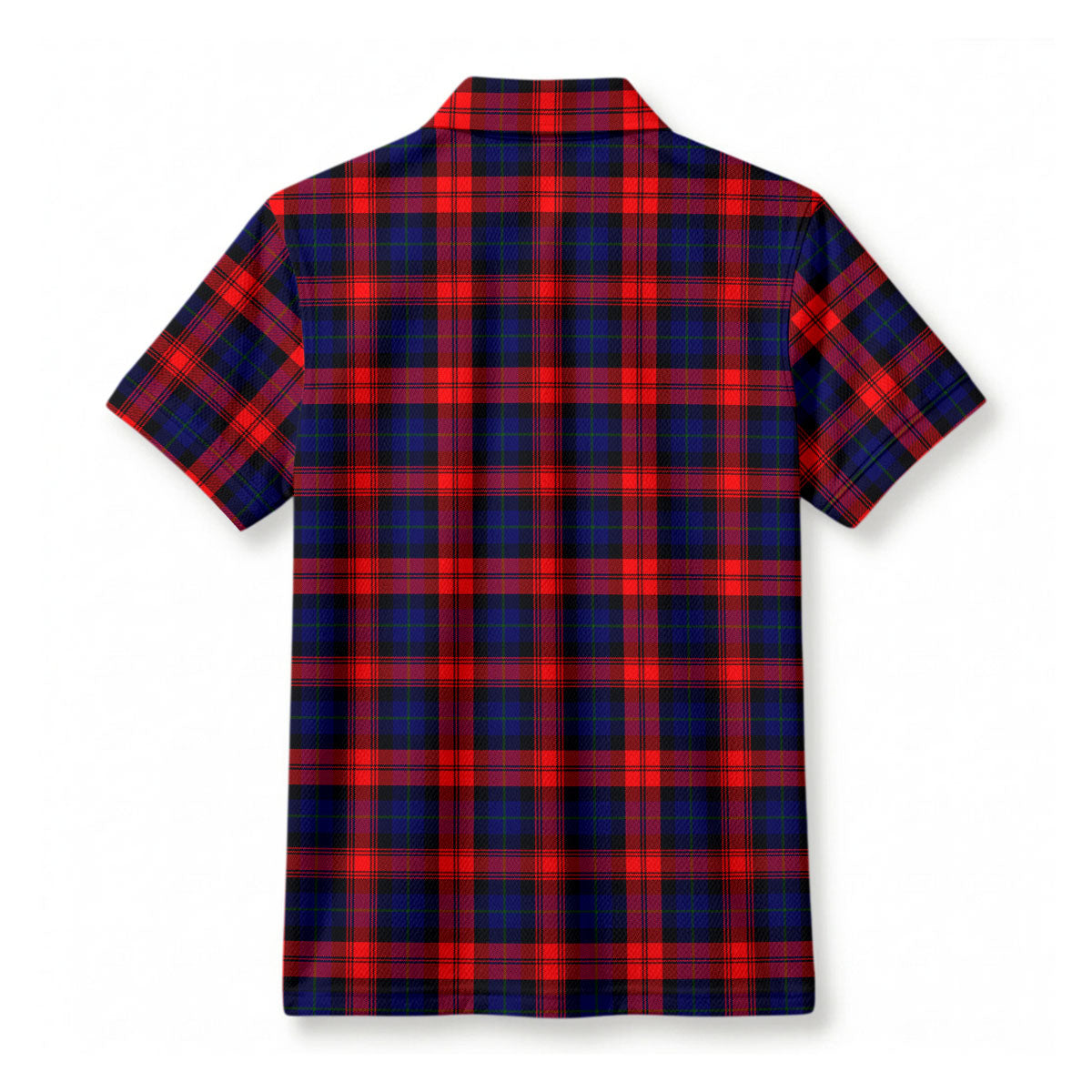 McLachlan Modern Tartan Crest Birdseye Mesh Polo Shirt