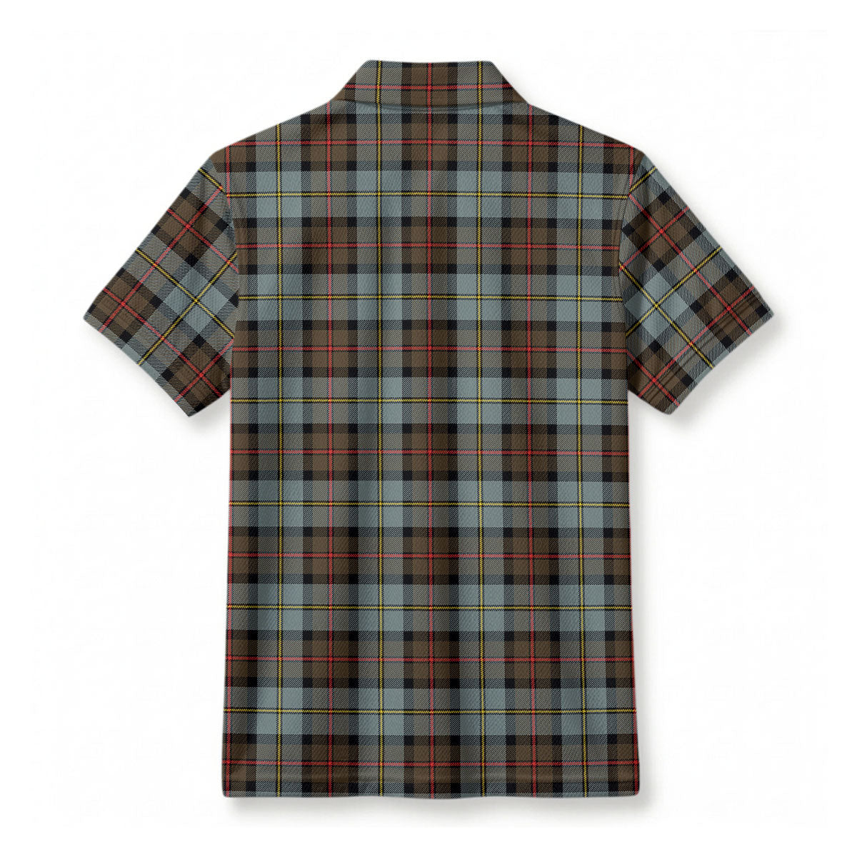 McLeod of Harris Weathered Tartan Crest Birdseye Mesh Polo Shirt