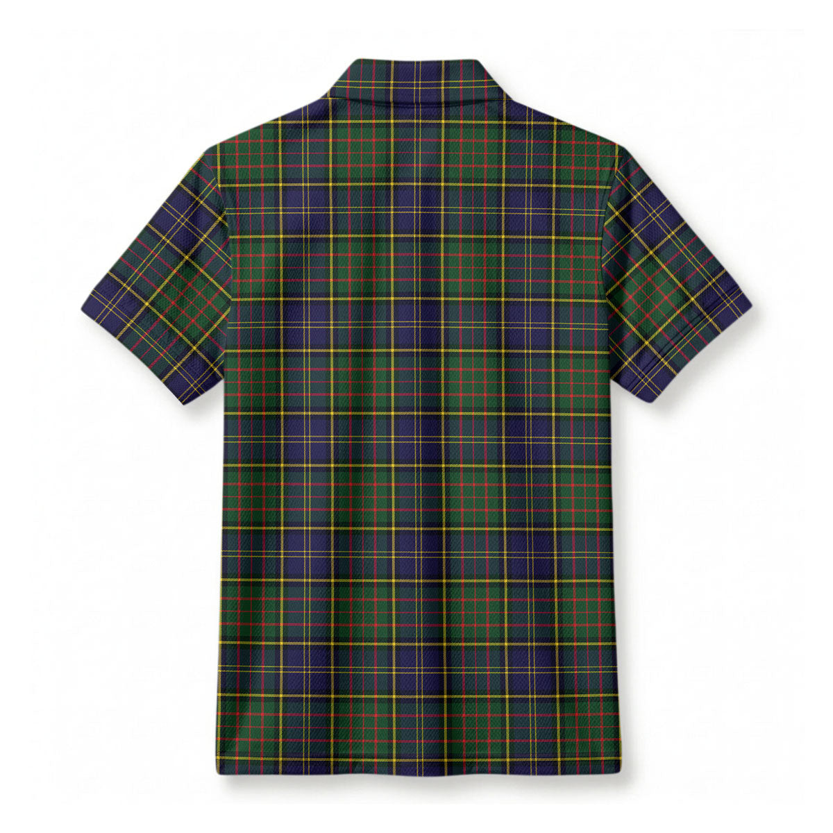 McMillan Hunting Modern Tartan Crest Birdseye Mesh Polo Shirt
