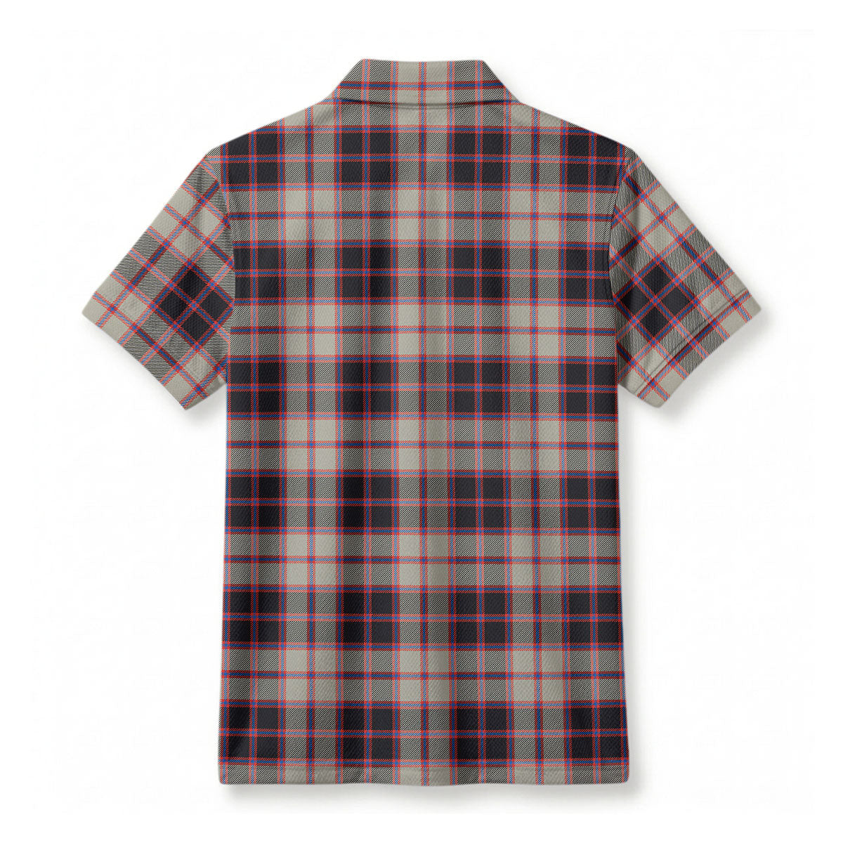 McPherson Hunting Ancient Tartan Crest Birdseye Mesh Polo Shirt