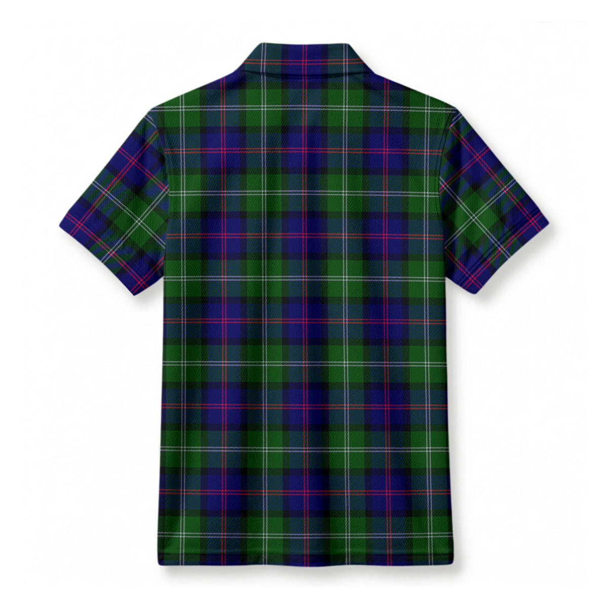 McThomas Modern Tartan Crest Birdseye Mesh Polo Shirt