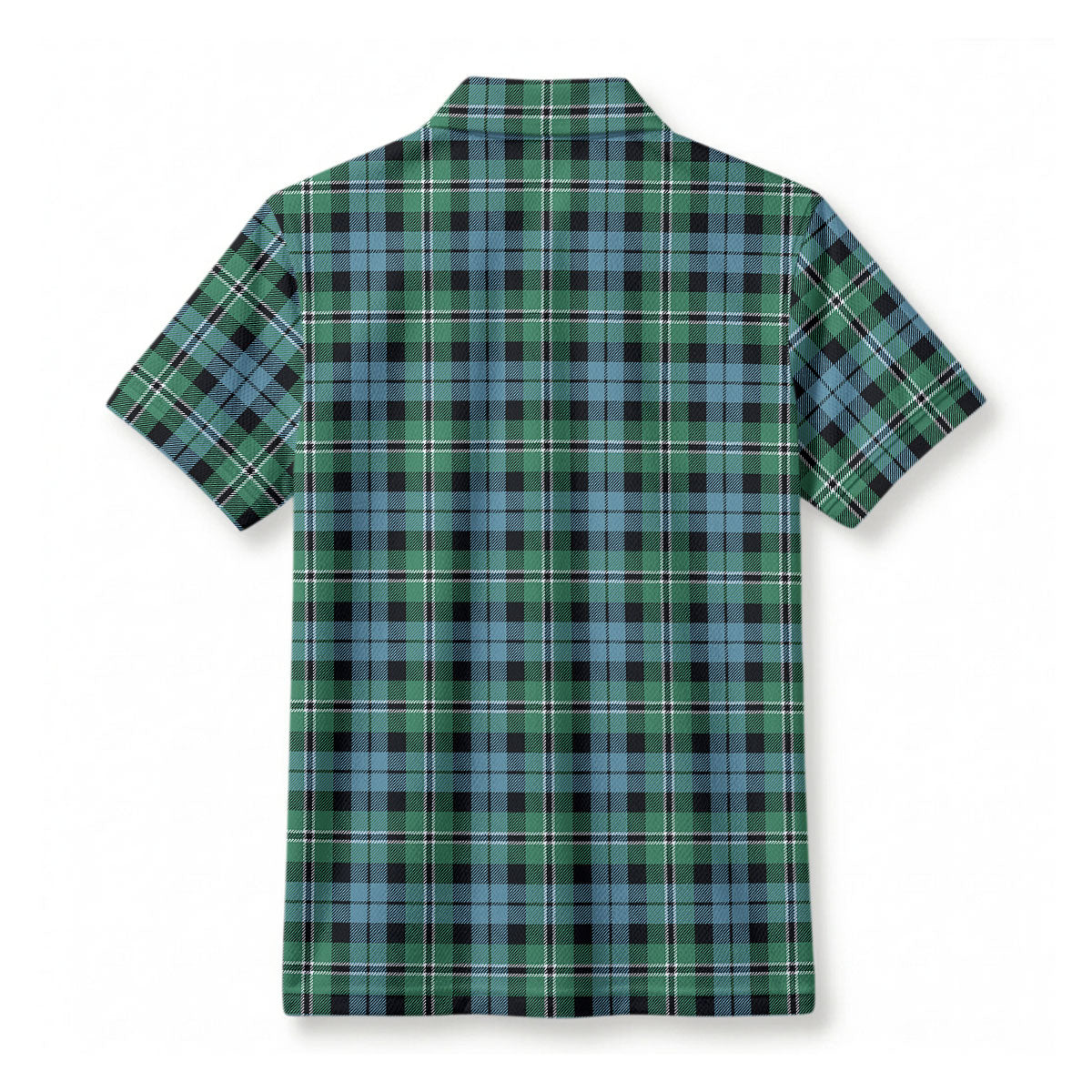 Melville Tartan Crest Birdseye Mesh Polo Shirt