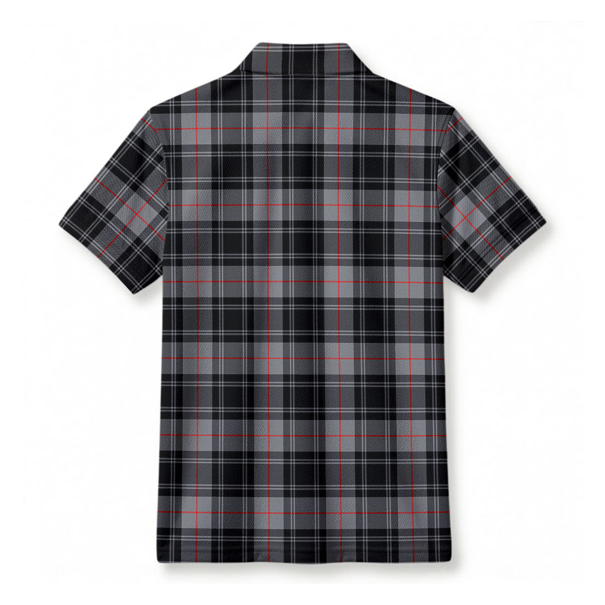 Moffat Modern Tartan Crest Birdseye Mesh Polo Shirt