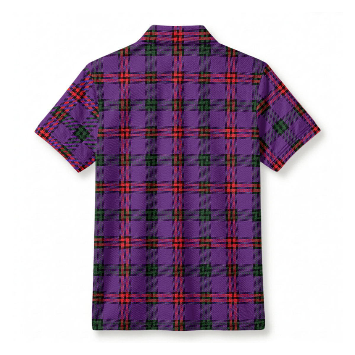Montgomery Modern Tartan Crest Birdseye Mesh Polo Shirt