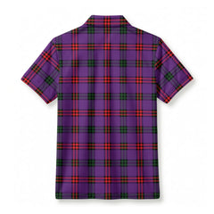Montgomery Modern Tartan Crest Birdseye Mesh Polo Shirt