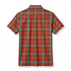 Morrison Red Ancient Tartan Crest Birdseye Mesh Polo Shirt