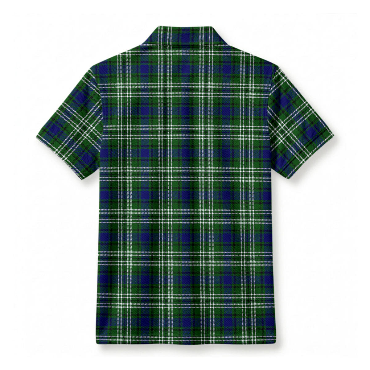 Mow Tartan Crest Birdseye Mesh Polo Shirt