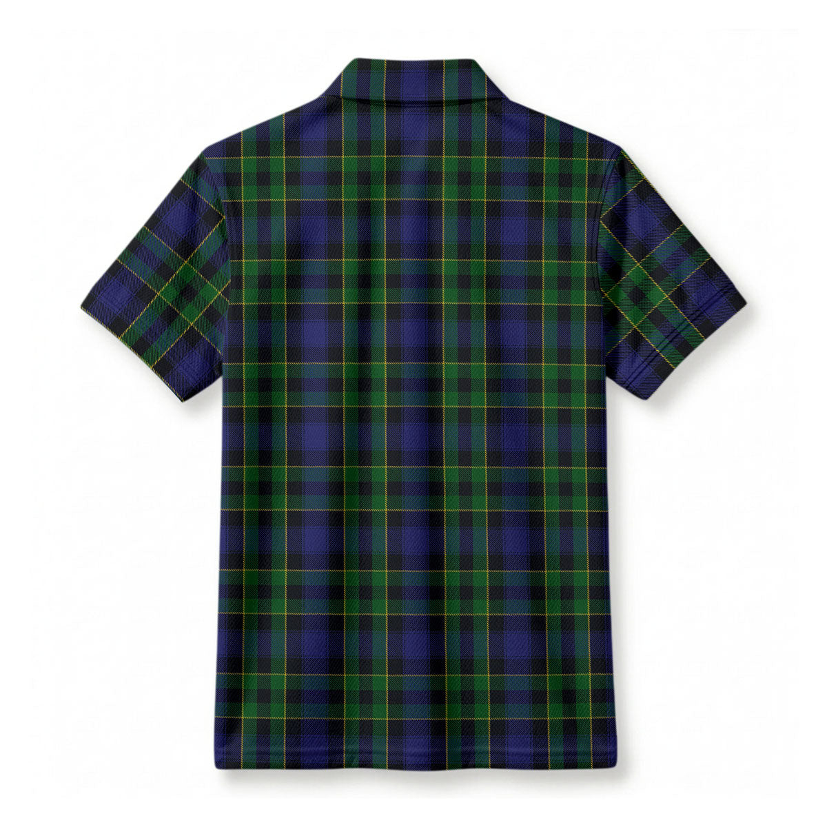 Mowat Modern Tartan Crest Birdseye Mesh Polo Shirt
