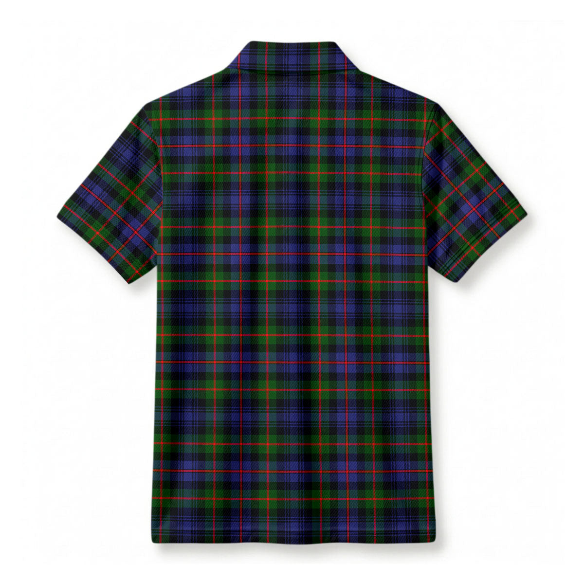 Murray of Atholl Modern Tartan Crest Birdseye Mesh Polo Shirt