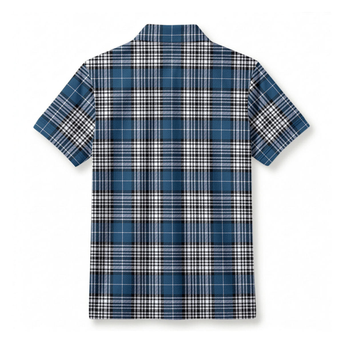 Napier Modern Tartan Crest Birdseye Mesh Polo Shirt