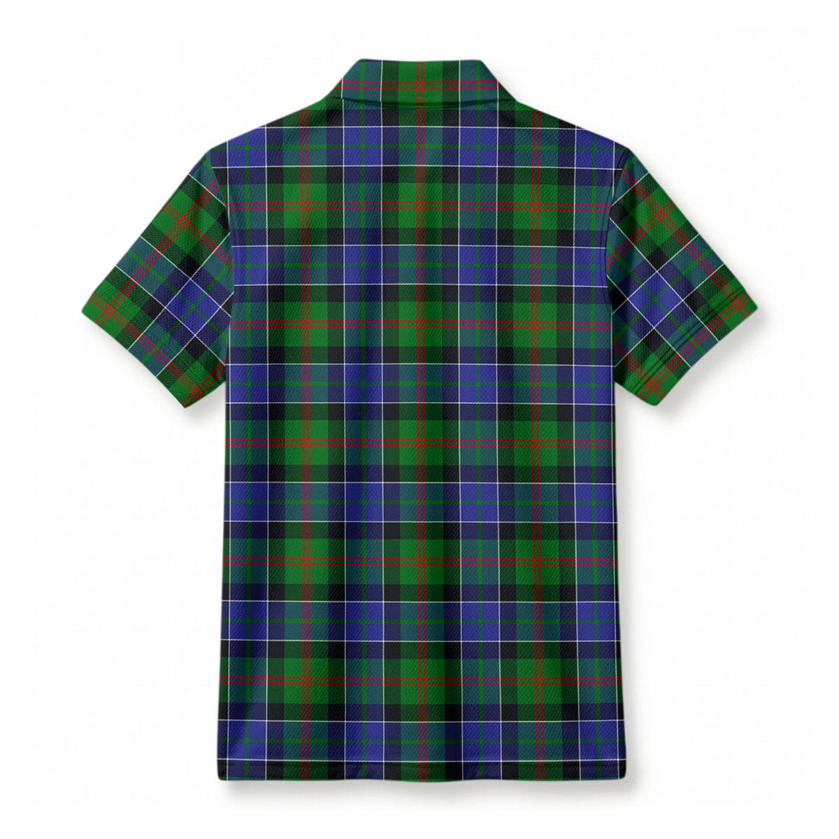 Paterson Tartan Crest Birdseye Mesh Polo Shirt
