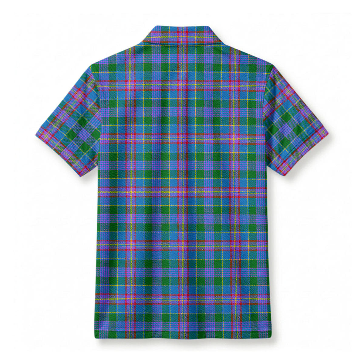 Pitcairn Hunting Tartan Crest Birdseye Mesh Polo Shirt