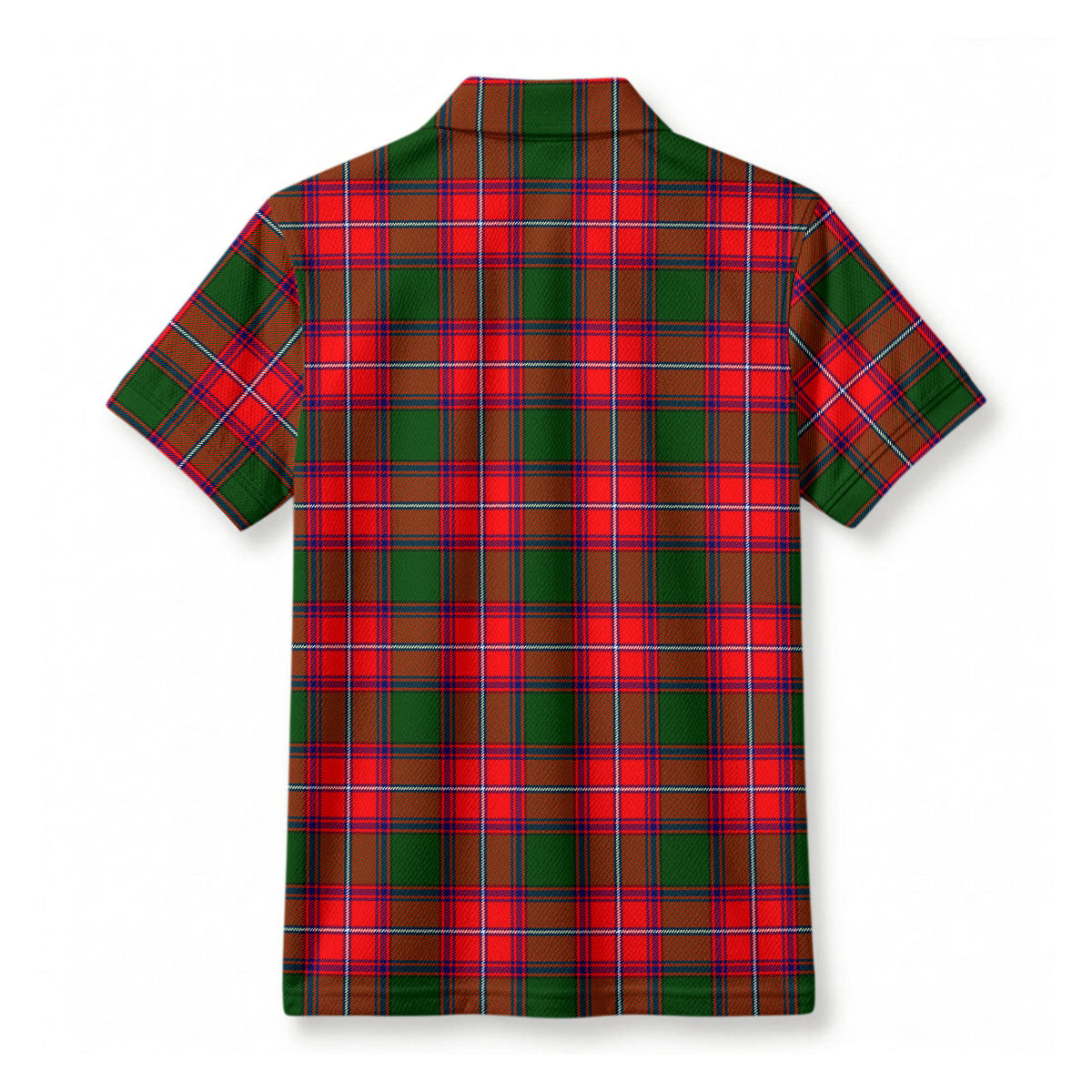 Rattray Modern Tartan Crest Birdseye Mesh Polo Shirt