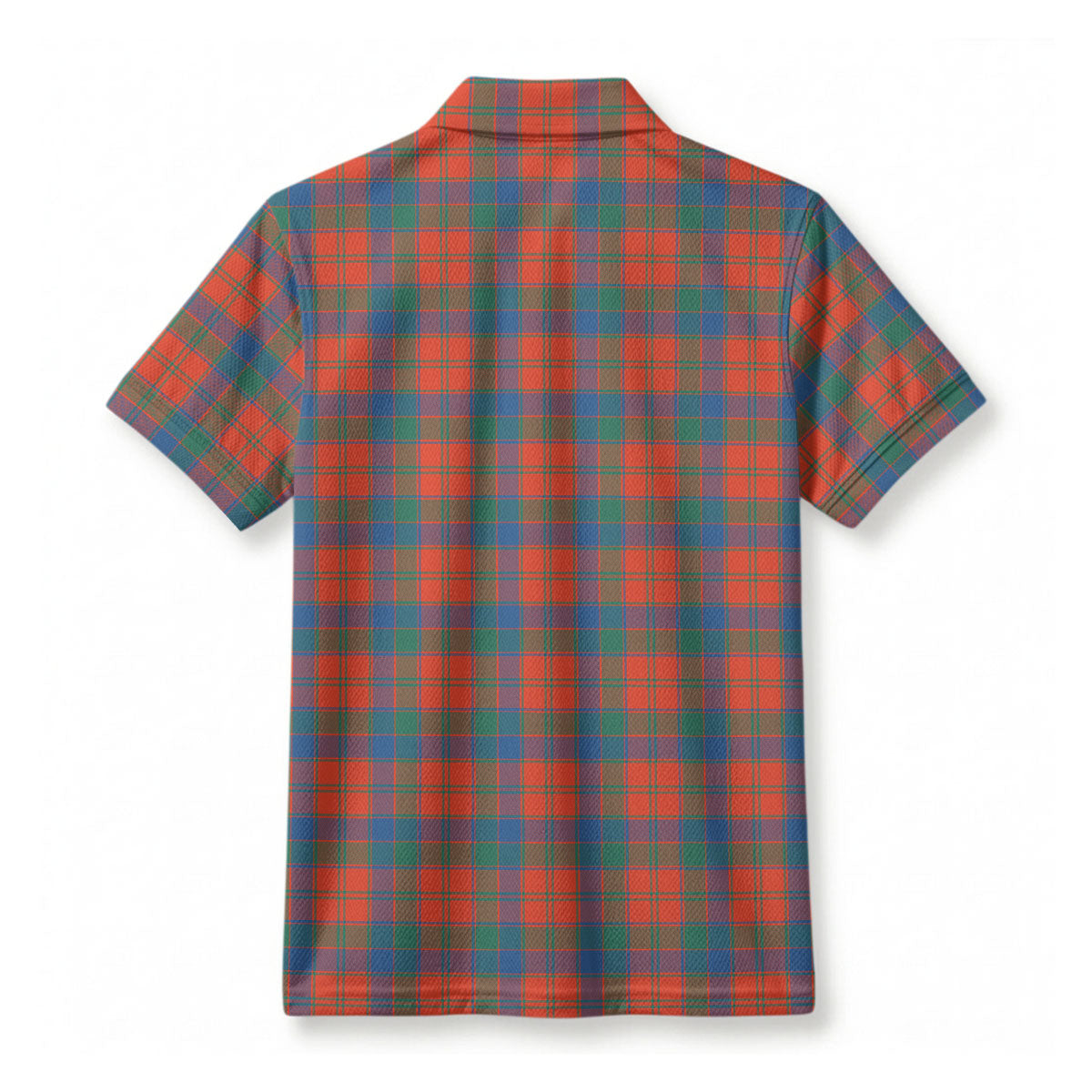Robertson Ancient Tartan Crest Birdseye Mesh Polo Shirt