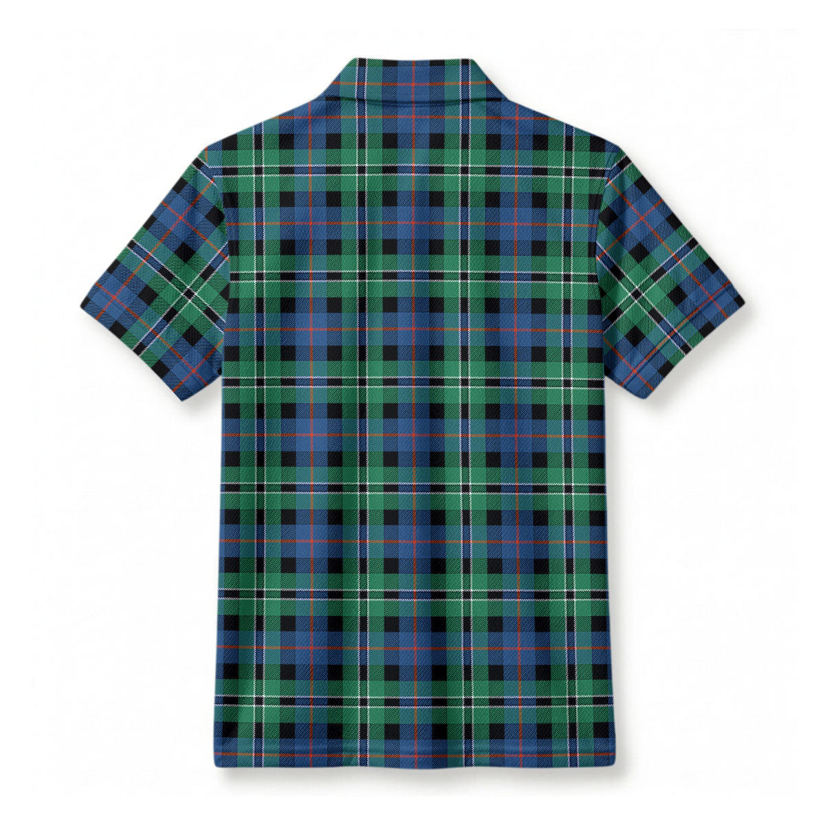 Rose Hunting Ancient Tartan Crest Birdseye Mesh Polo Shirt