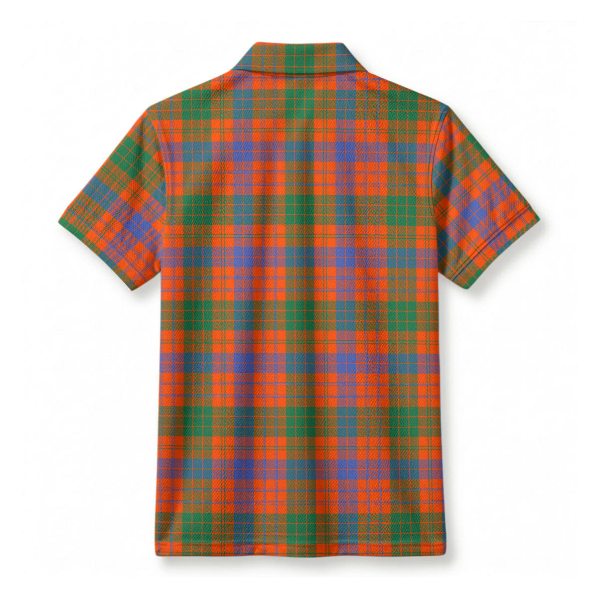 Ross Ancient Tartan Crest Birdseye Mesh Polo Shirt