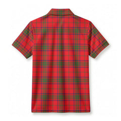 Ross Modern Tartan Crest Birdseye Mesh Polo Shirt
