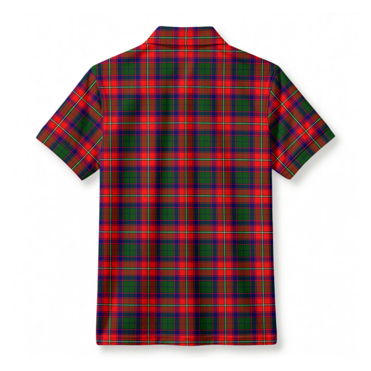 Roxburgh District Tartan Crest Birdseye Mesh Polo Shirt