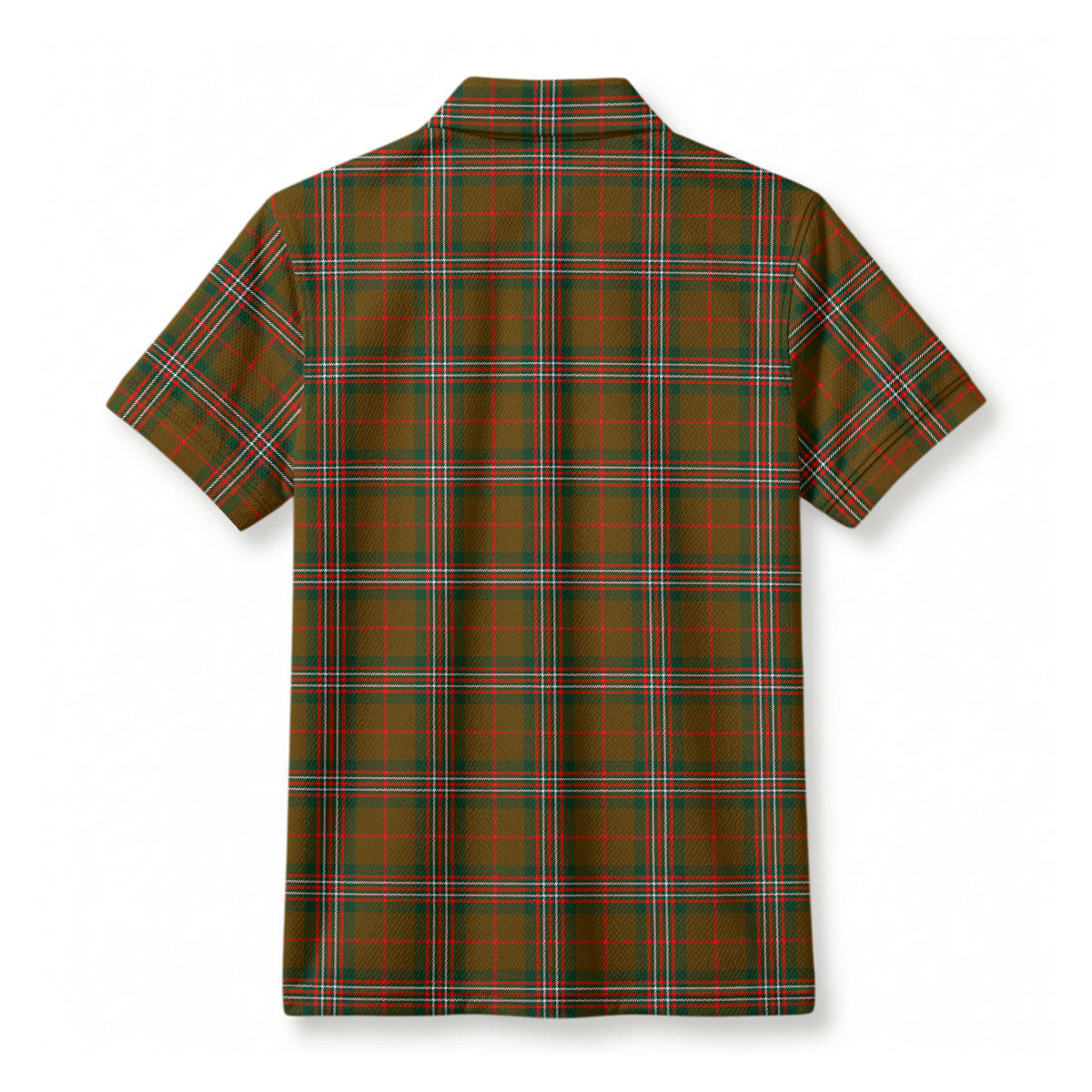 Scott Brown Modern Tartan Crest Birdseye Mesh Polo Shirt