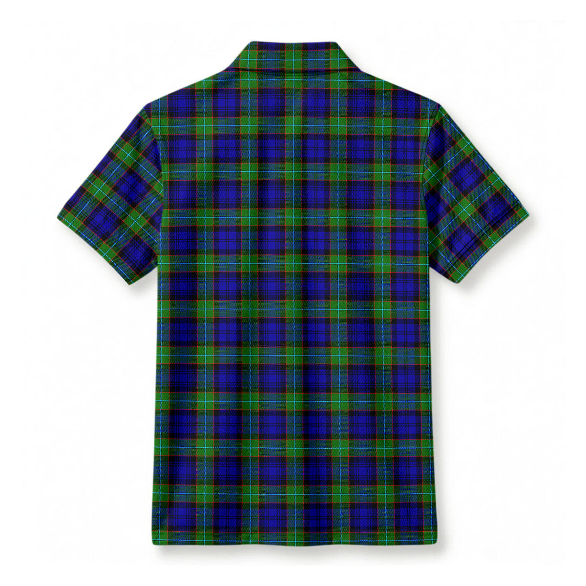 Sempill Modern Tartan Crest Birdseye Mesh Polo Shirt