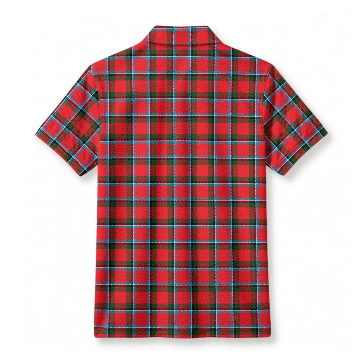 Sinclair Modern Tartan Crest Birdseye Mesh Polo Shirt