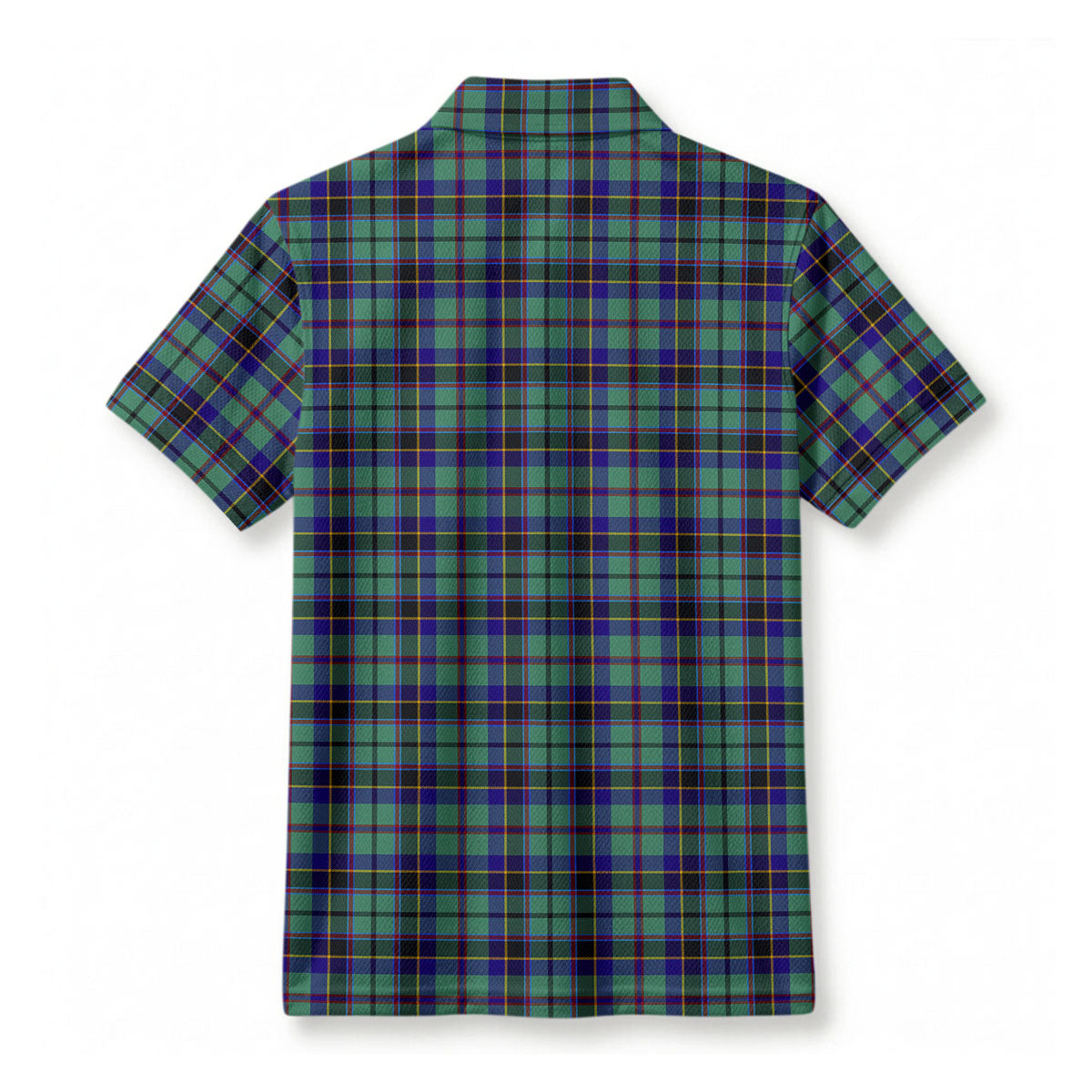 Stevenson Tartan Crest Birdseye Mesh Polo Shirt