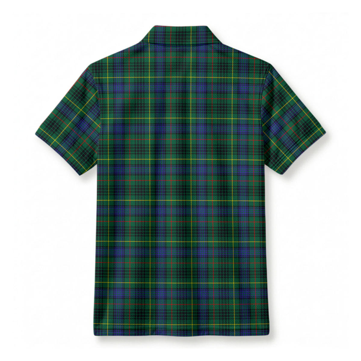 Stewart Hunting Modern Tartan Crest Birdseye Mesh Polo Shirt
