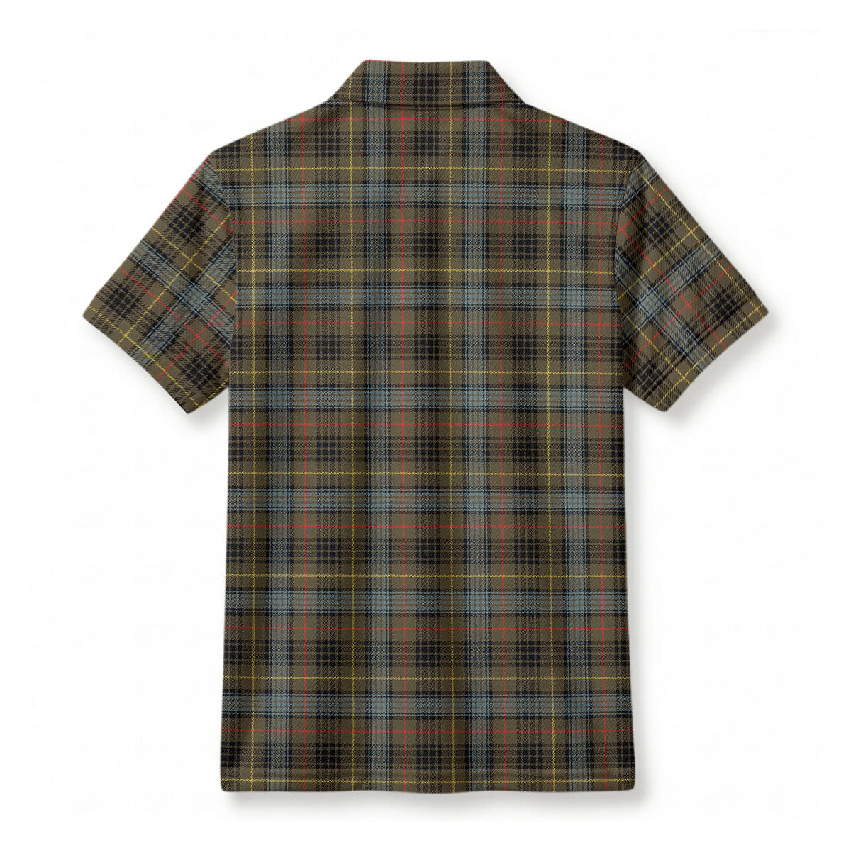 Stewart Hunting Weathered Tartan Crest Birdseye Mesh Polo Shirt
