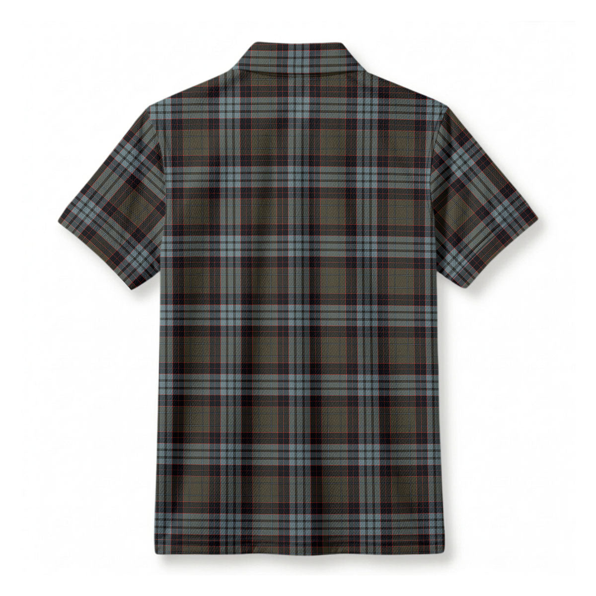 Stewart Old Weathered Tartan Crest Birdseye Mesh Polo Shirt