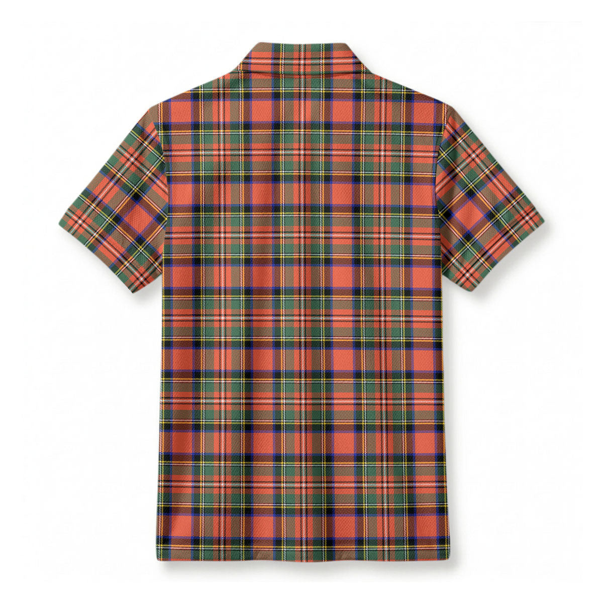 Stewart Royal Ancient Tartan Crest Birdseye Mesh Polo Shirt