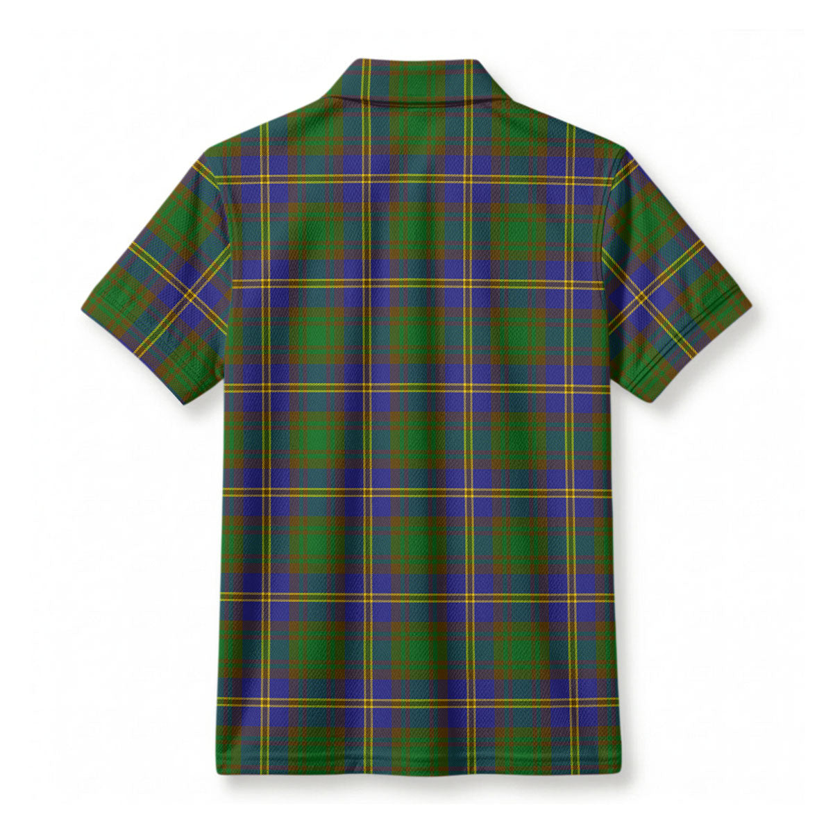 Strang (or Strange) Tartan Crest Birdseye Mesh Polo Shirt