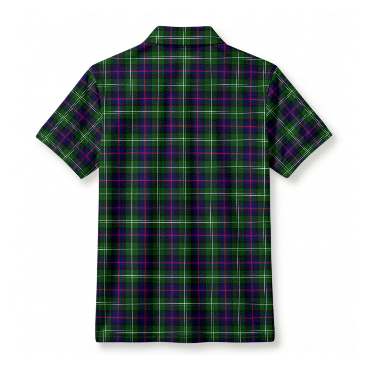 Sutherland Modern Tartan Crest Birdseye Mesh Polo Shirt