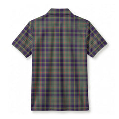 Taylor Weathered Tartan Crest Birdseye Mesh Polo Shirt