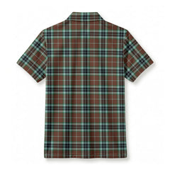 Thomson Hunting Modern Tartan Crest Birdseye Mesh Polo Shirt