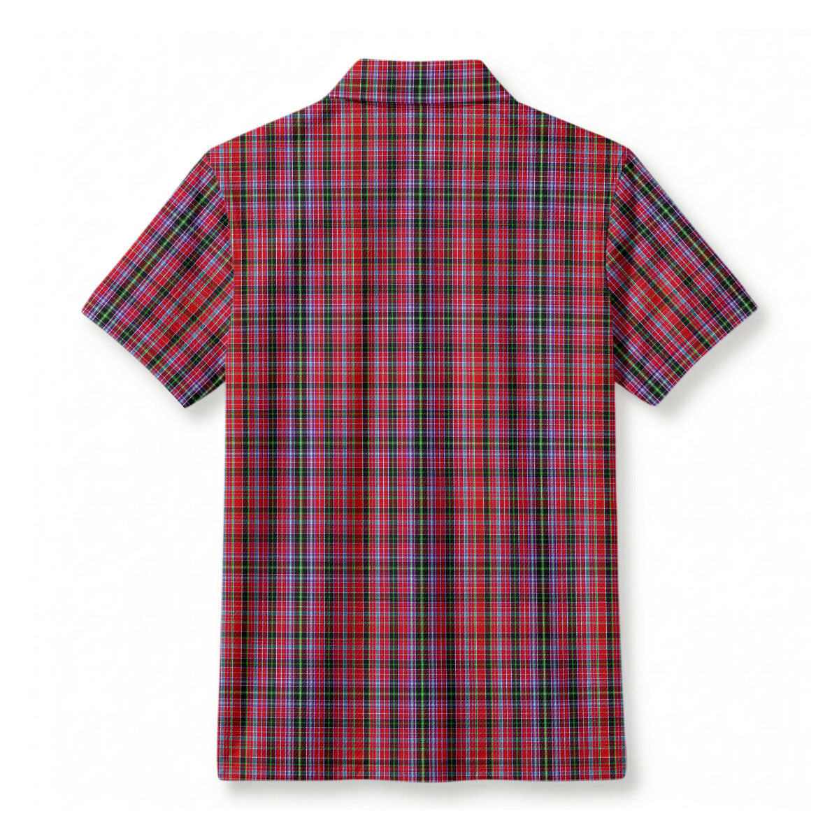 Udny Tartan Crest Birdseye Mesh Polo Shirt
