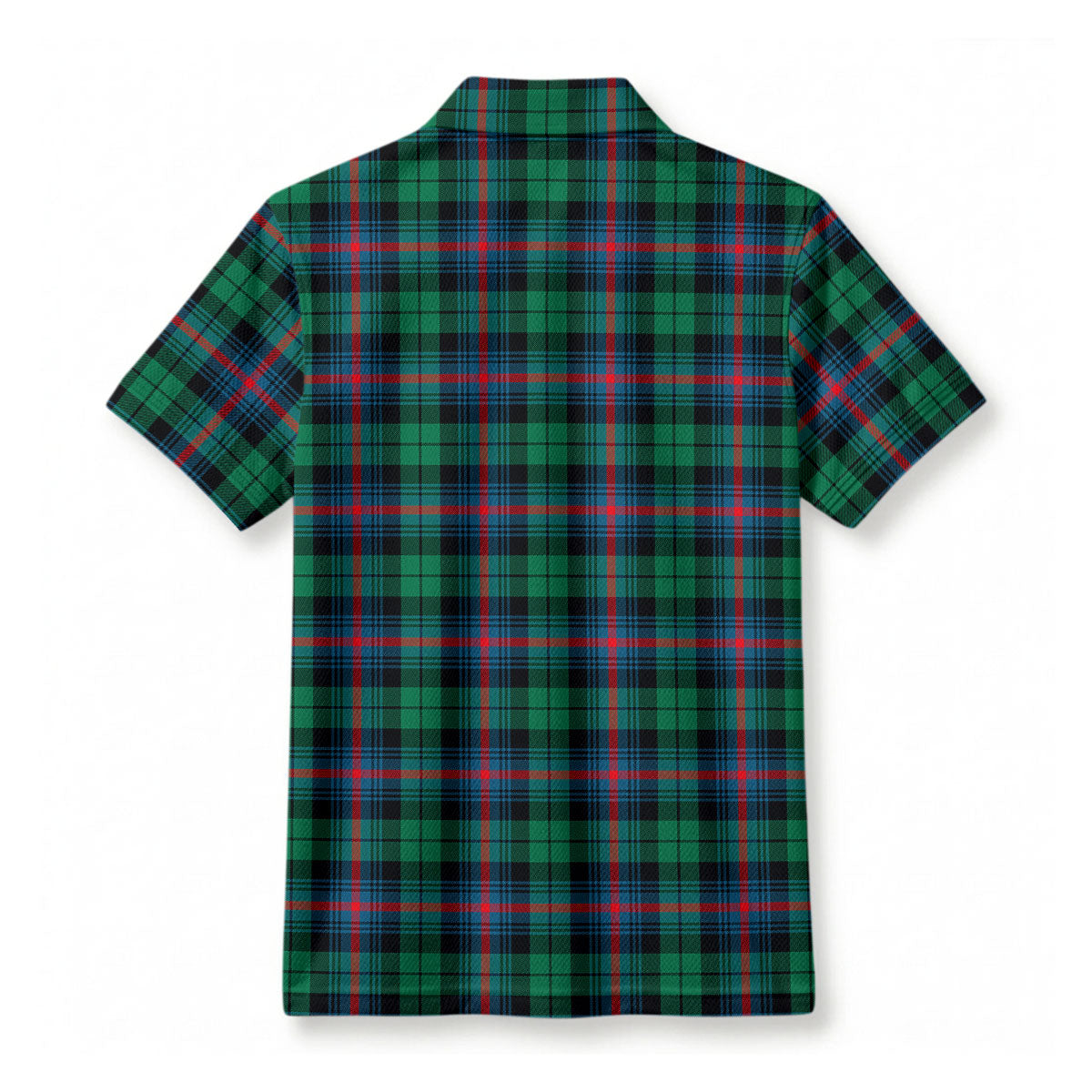 Urquhart Broad Red Ancient Tartan Crest Birdseye Mesh Polo Shirt