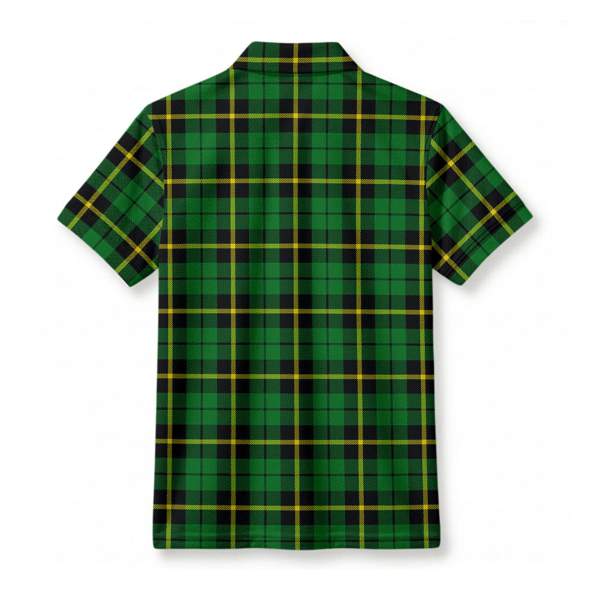 Wallace Hunting Modern Tartan Crest Birdseye Mesh Polo Shirt
