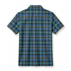 Weir Ancient Tartan Crest Birdseye Mesh Polo Shirt