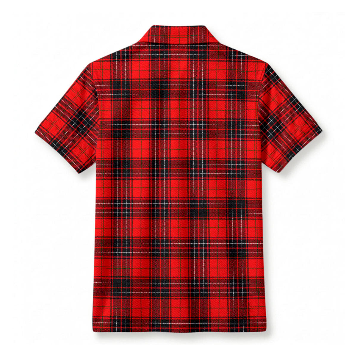 Wemyss Modern Tartan Crest Birdseye Mesh Polo Shirt