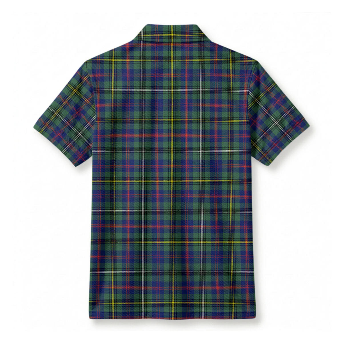 Wood Tartan Crest Birdseye Mesh Polo Shirt