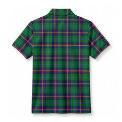 Young Modern Tartan Crest Birdseye Mesh Polo Shirt