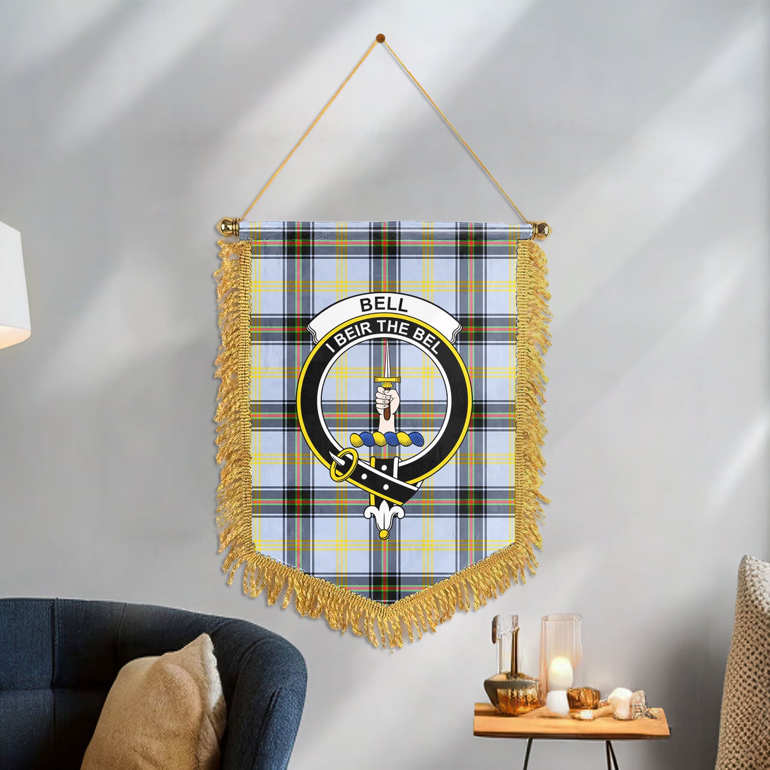 Bell of the Borders Tartan Crest Wall Hanging Banner