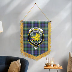 Campbell Argyll Modern Tartan Crest Wall Hanging Banner