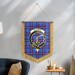 Elliott Modern Tartan Crest Wall Hanging Banner