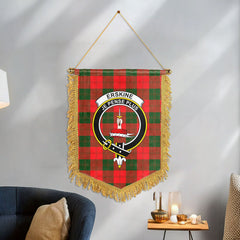 Erskine Modern Tartan Crest Wall Hanging Banner