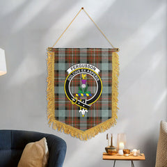 Fergusson Weathered Tartan Crest Wall Hanging Banner