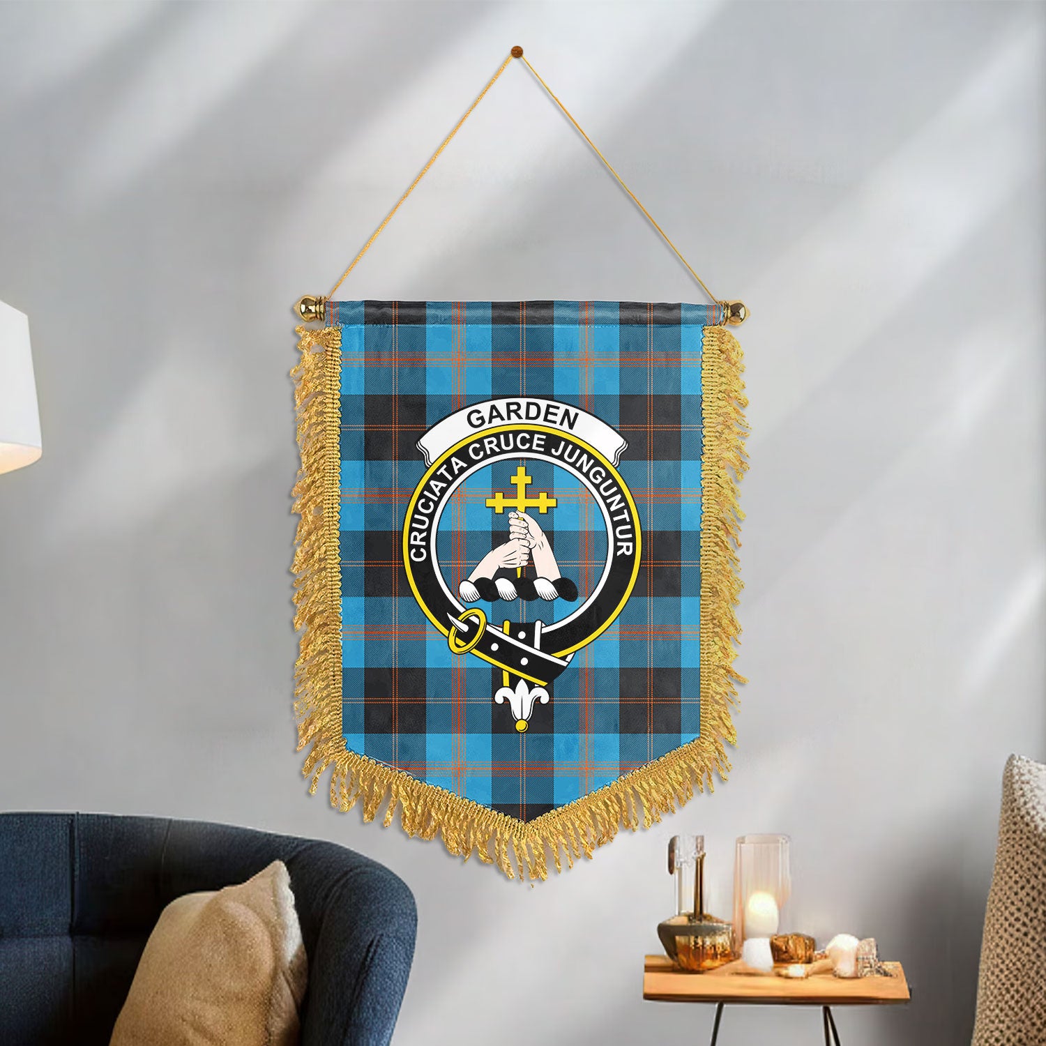 Garden Tartan Crest Wall Hanging Banner