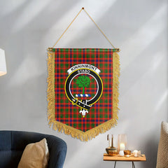 Kinninmont Tartan Crest Wall Hanging Banner