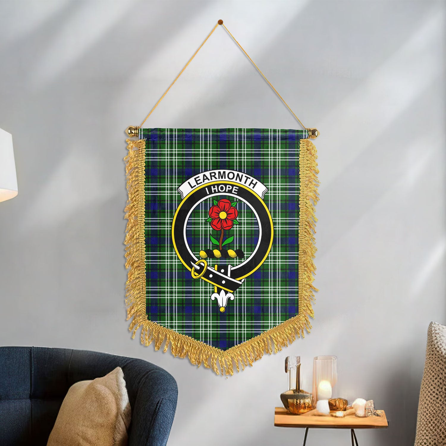 Learmonth Tartan Crest Wall Hanging Banner