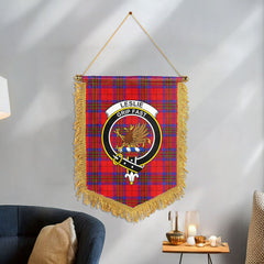 Leslie Modern Tartan Crest Wall Hanging Banner